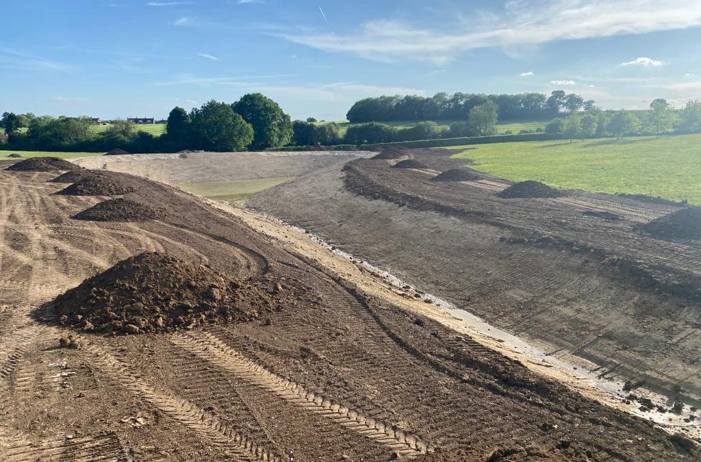 Clay Lined Lake is Nearing completion