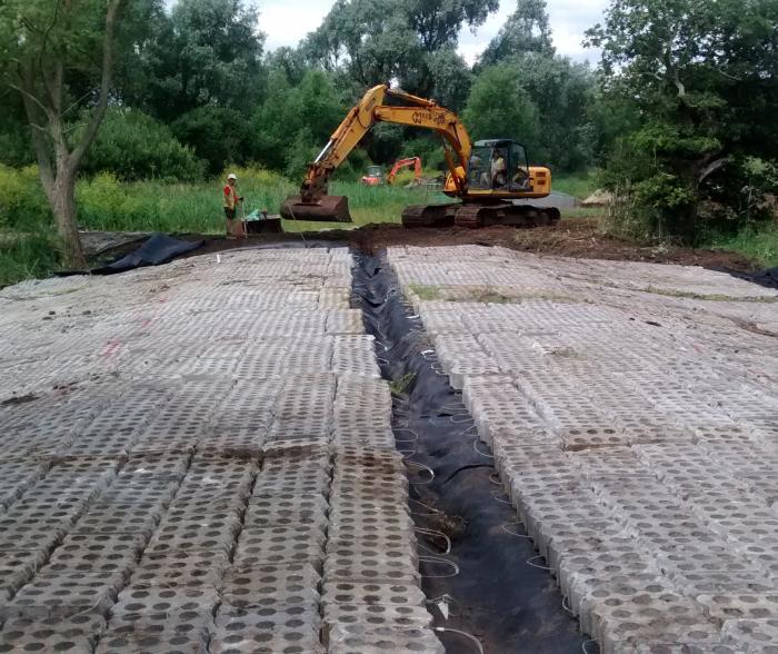 emergency spillway creation