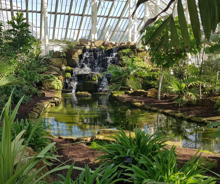 rock water fall and pool at Kew gardens